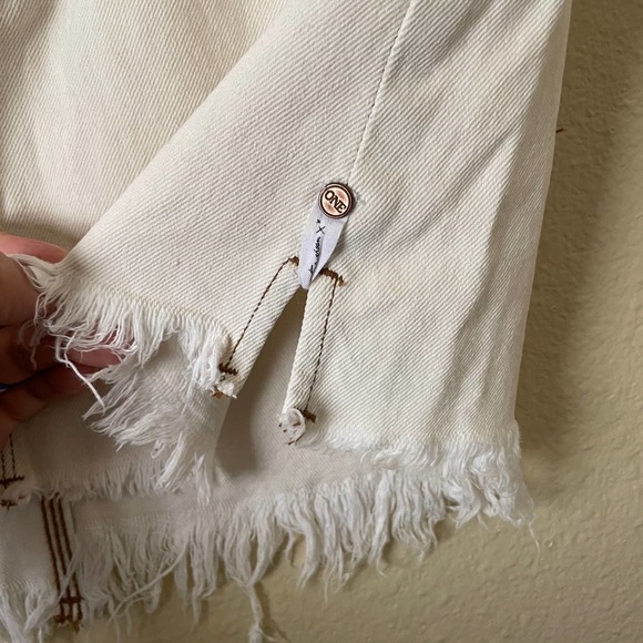 One teaspoon white denim fringe skirt - Picture 5 of 8